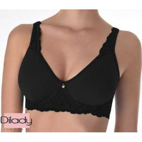 Sutiã Firmador sem Bojo Dilady Glamour, Preto, 136111