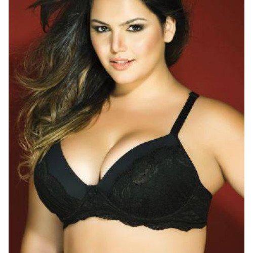 Sutiã Nadador Sensual Plus Size Rendado Dilady, Preto,  312170