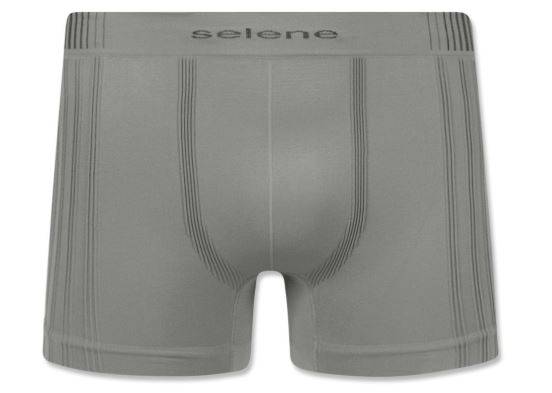 Cueca Boxer Selene Poliamida Sem Costura Cinza 11070 1086