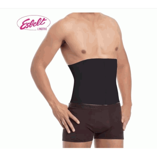 Cinta Modeladora Masculina Cotton, Esbelt, Preto,407